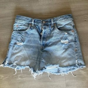 free people denim shorts